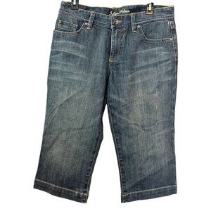 Indigo Palms Denim Bermuda Shorts Women’s 8R 29 Waist Blue Mid-Rise Casual Stret